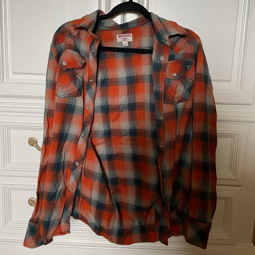 Men’s True Religion Graphic Flannel Shirt